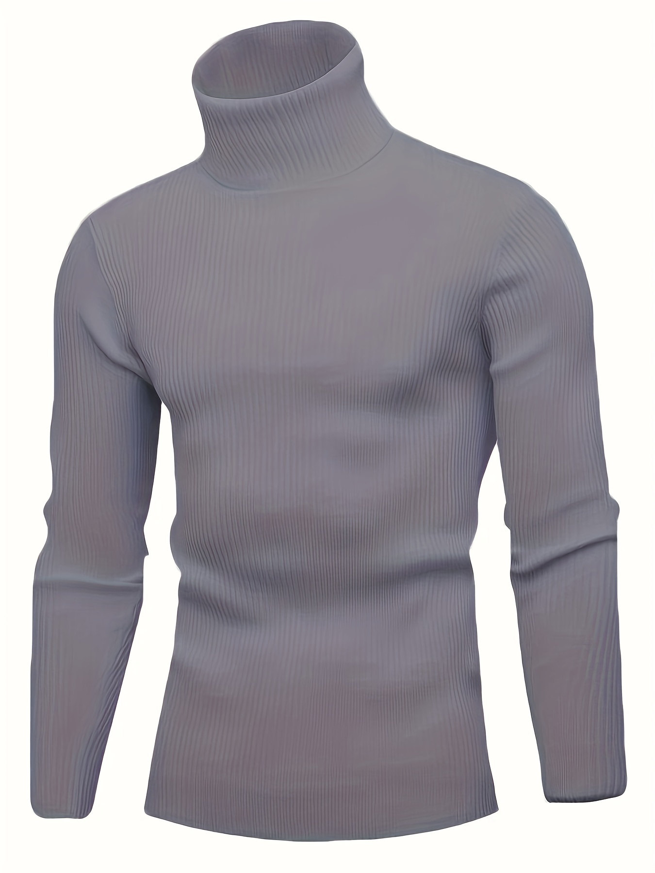 turtle neck knitted slim fit sweater mens casual warm solid high stretch pullover sweater for fall winter details 34