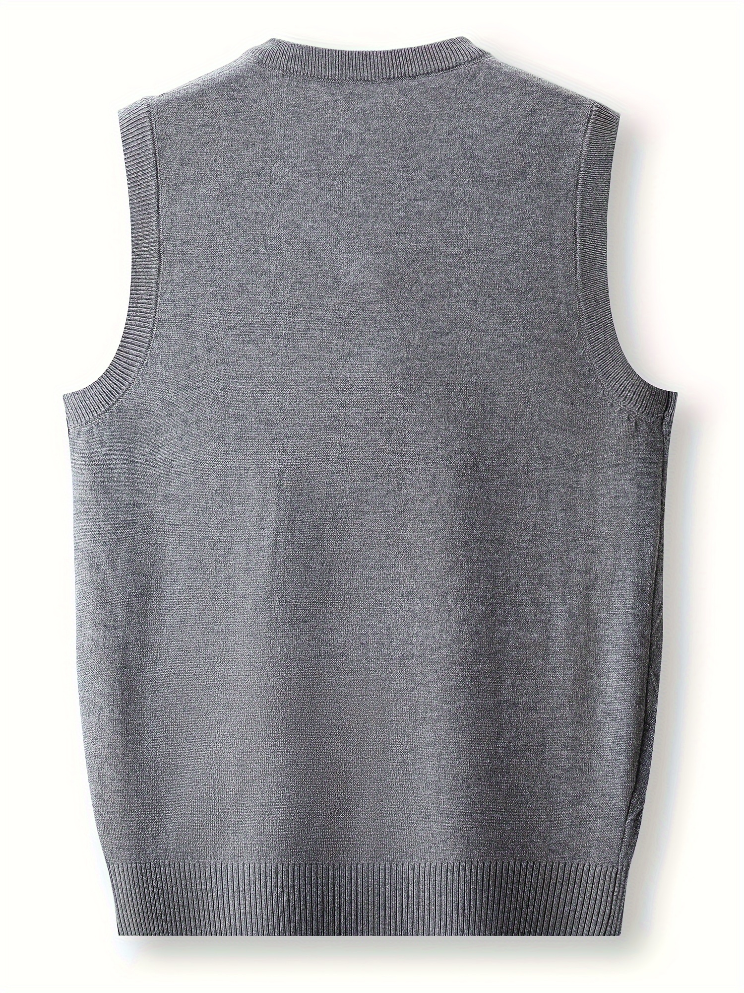 mens solid knitted sleeveless shirt casual slightly stretch tank top for city walk street hanging outdoor activities details 11