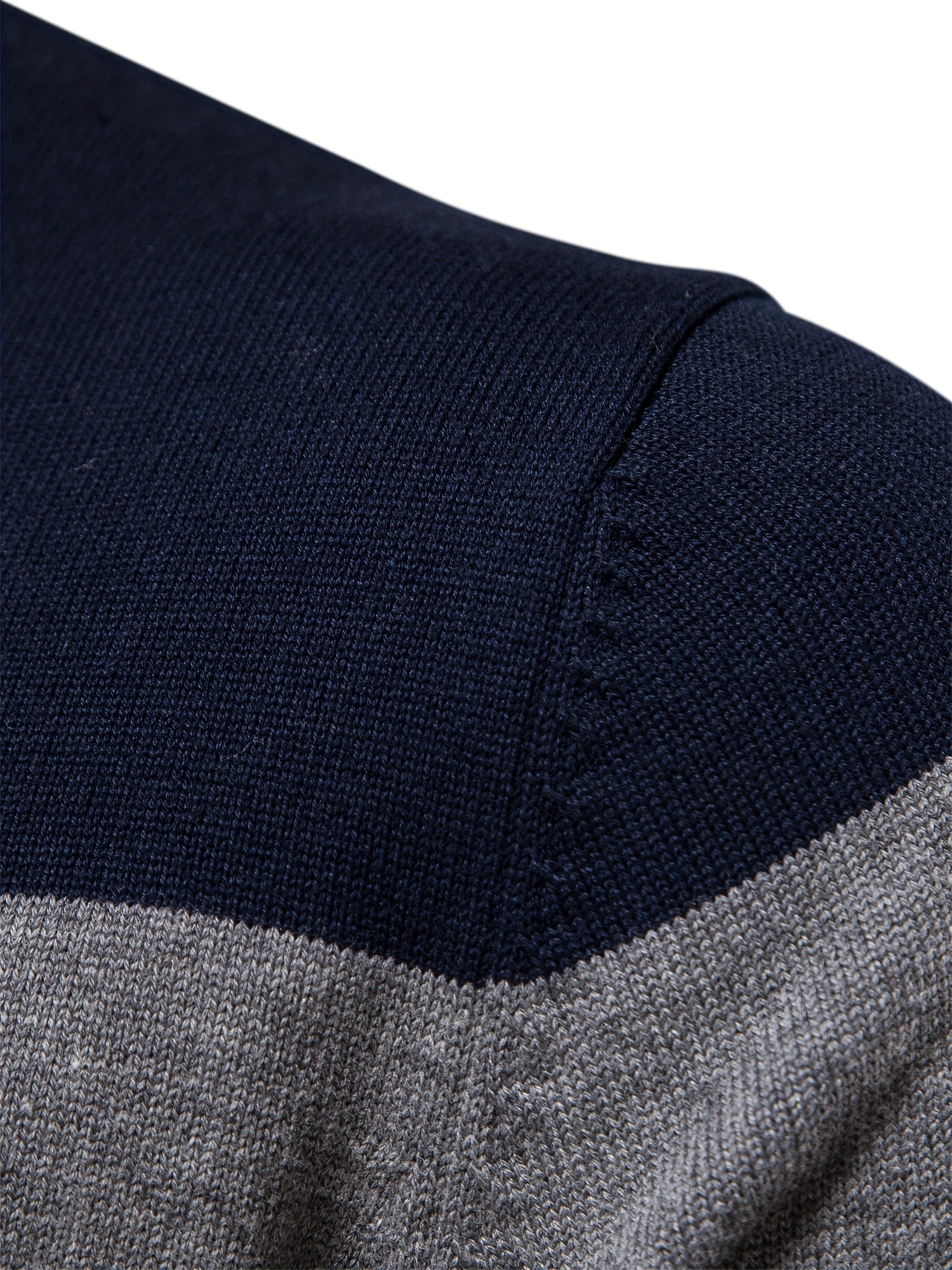 cotton knitted color block sweater mens casual warm slightly stretch half zipper v neck pullover sweater for men fall winter details 14