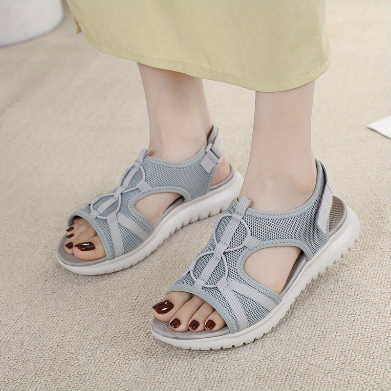 womens breathable mesh sandals casual open toe outdoor sandals womens soft sole flat shoes details 8